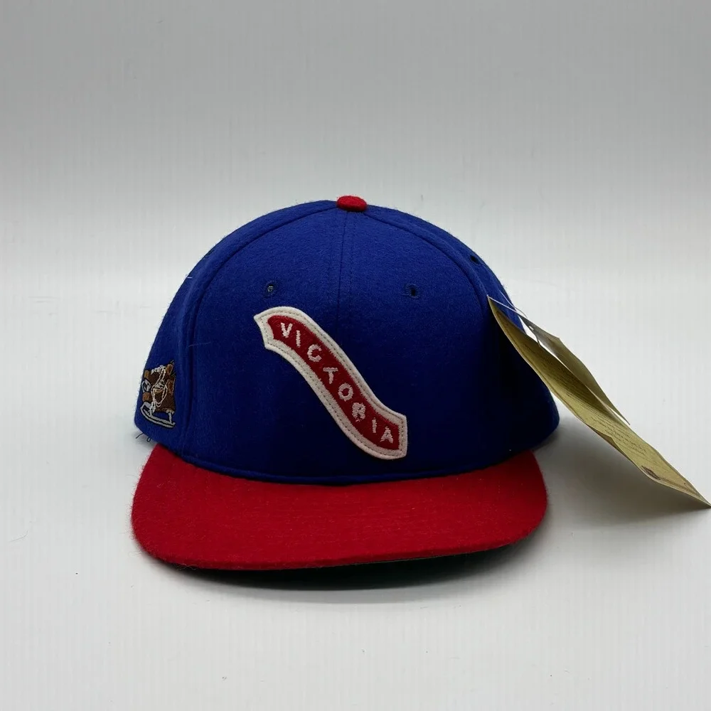 Vintage NHL Heritage Winnipeg Victorias Pro Snapback Wool Hat Blue Deadstock